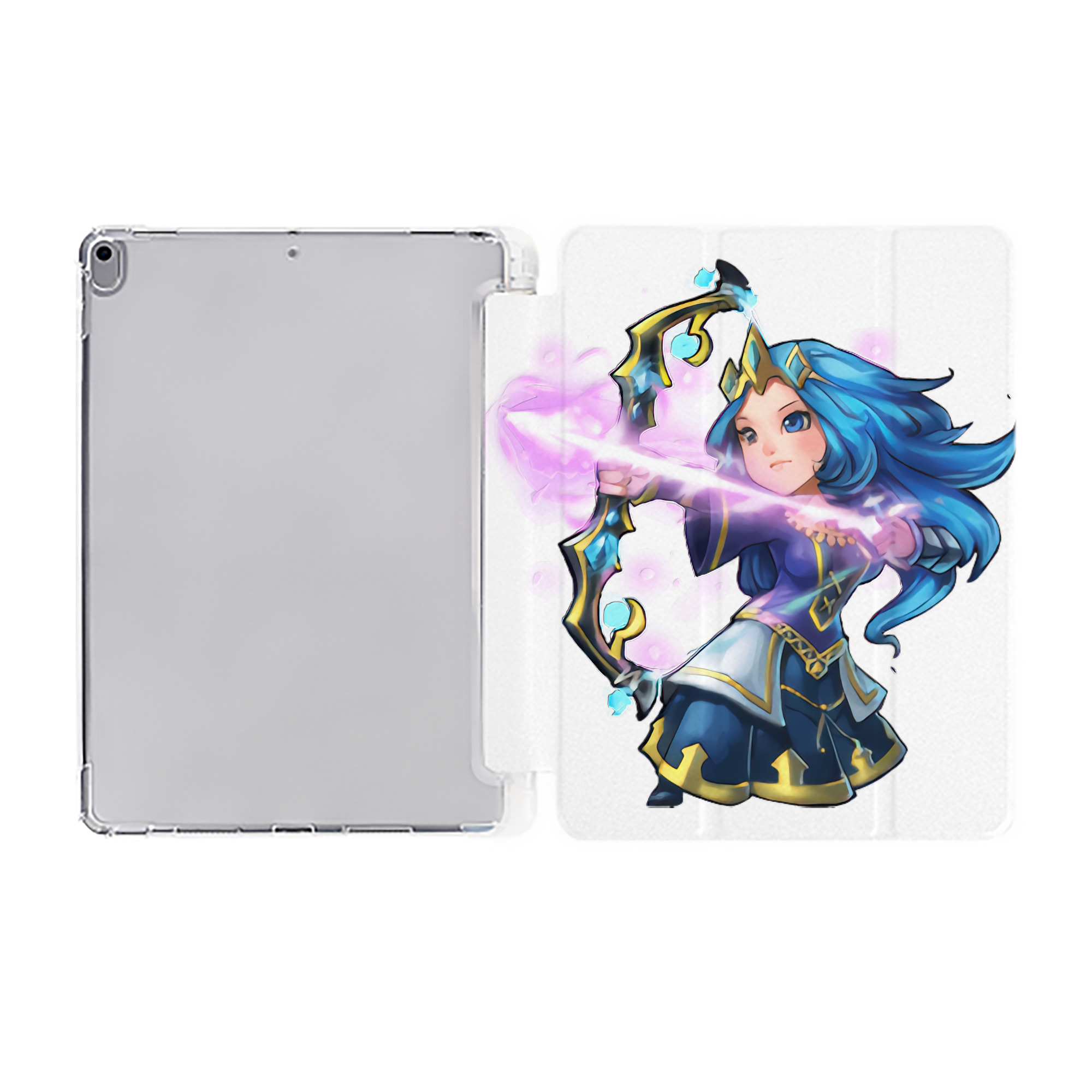（画像用） リーグ・オブ・レジェンド League of Legends LOL IPad ケース ペン収納付き 三つ折りスタンド PUレザー×シリコン 対応機種9.5/10.5/10.9インチ